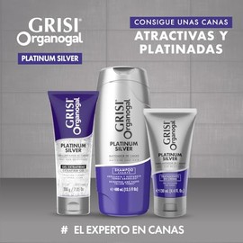 Grisi Organogal Shampoo Silver para canas y cabellos claros, 400 ml (Paquete de 2)                                                                    