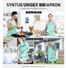 Syntus 2 Pack Adjustable Bib Apron Waterdrop Resistant with 2