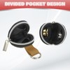 uxcell 2pcs Portable Ring Organizer Case with Keychain, Anti-Lost Traveling