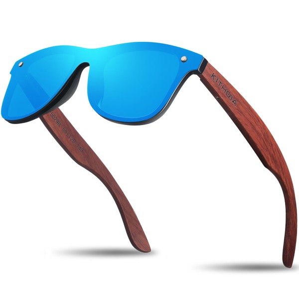KITHDIA C5029 Wooden Sunglasses for Men and Women, Polarised Sunglasses
