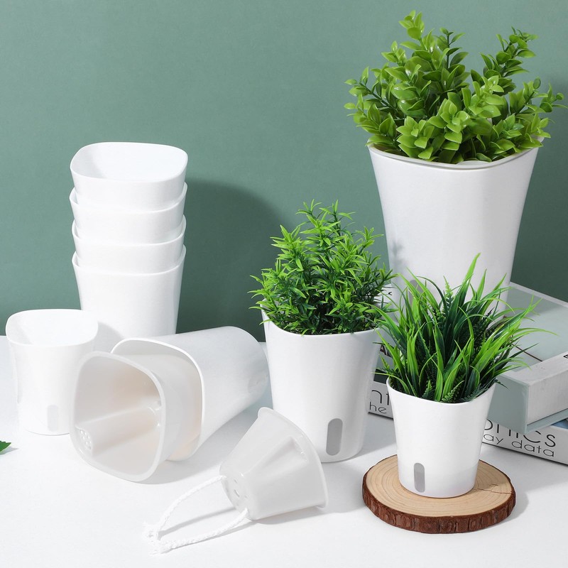 Meyeyaia 18 Pcs Self Watering Pots 3 Sizes Plastic Self