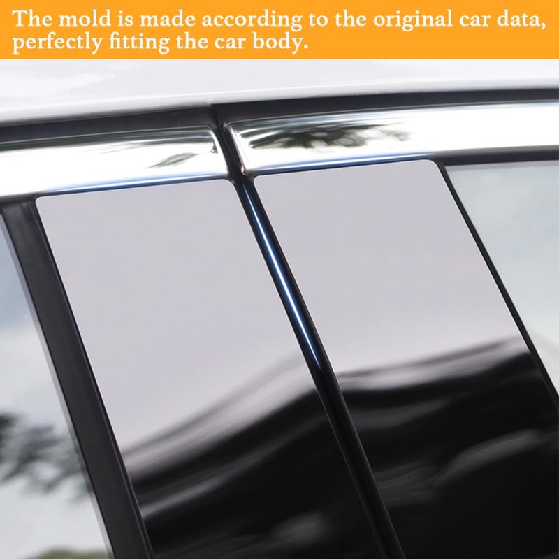 6pcs Black for Honda CRV(2017-2022) Car Window Center Pillar Stickers