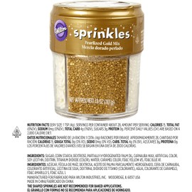 Wilton Pearlized Gold Sprinkles, 3.8 oz. Edible Gold Glitter