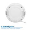 NICOR Lighting REL41120SRRWH REL-R Canless Downlight, 4in, White