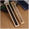 HAUUFENN Incense Holder, Horizontal Wood Incense Burner with Lid, Openwork