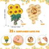 Havawish 25 Sets Christmas Sunflower Pins Thank You Gift for