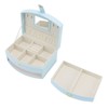 Travel Jewelry Case Portable 2 Layers PU Leather Jewelry Storage