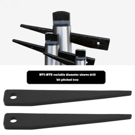 Create idea 2Pcs Black High-Carbon Steel Taper Drift for Morse Taper MT1 to MT2 Lathe Drill Sleeves 140 x 20mm for Drill Presses Radial Drills