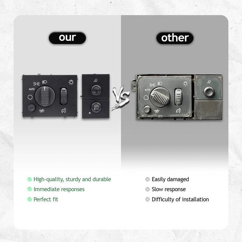 Headlight Switch & Cargo and Fog Lamp Switch Replacement for