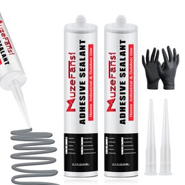 Concrete Crack Filler, Self Leveling Silicone Caulk Concrete Joint Filler, Waterproof Cement Crack Sealant, Gray(10.1 fl. oz, 2 Pack)