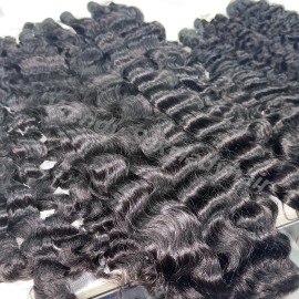 Online Bulk Order 14a Grade Human Hair Bundles Bone Straight Original Burmese Curly Human Hair Wigs Bundles Supplierstyle: Loose Deep Wave, color: Black, Stretched Length: 12 inches
