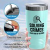 Detective Teal Edition Viking Tumbler 20oz - Solving crimes is