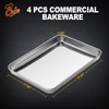 4 Pieces Baking Sheet Set, CEKEE Stainless Steel Cookie Sheets
