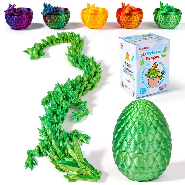 3D Printed Dragon Eggs with Dragon Inside,Surprise Mythical Crystal Egg