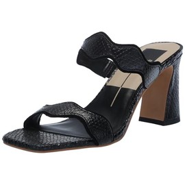 Dolce Vita Women's Ilva Sandal, Onyx Embossed Leather, 9
