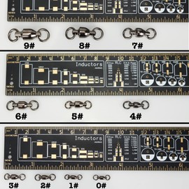 Piscorush 25pcs Ball Bearing Swivels Copper Swivels Barrel Swivels Stainless Split Ring High Strength Saltwater Fishing Swivels Hooks Connectors Size #0-10# (Pack of 25 with box, Size #1 / 44lb)