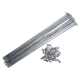 X AUTOHAUX 36pcs 14G J Bend Bike Steel Spokes 8.86" Cycle Spokes with Nipples