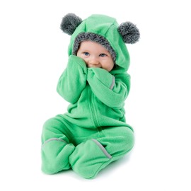 Fleece Baby Bunting Bodysuit – Infant One Piece Kids Hooded Romper Outerwear Toddler Jacket