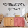 OLIFE Dual Control Electric Blanket Heated Throw Machine Washable Extremely