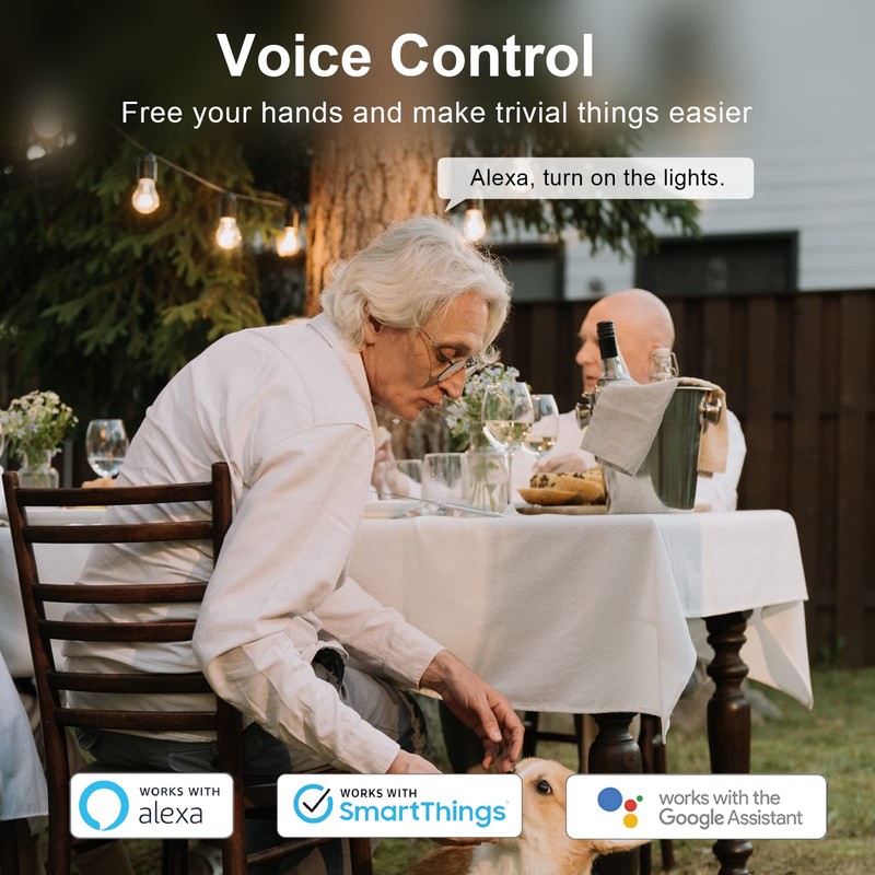 WiFi Outdoor Smart Plug, Smart Plugs That Work with Google