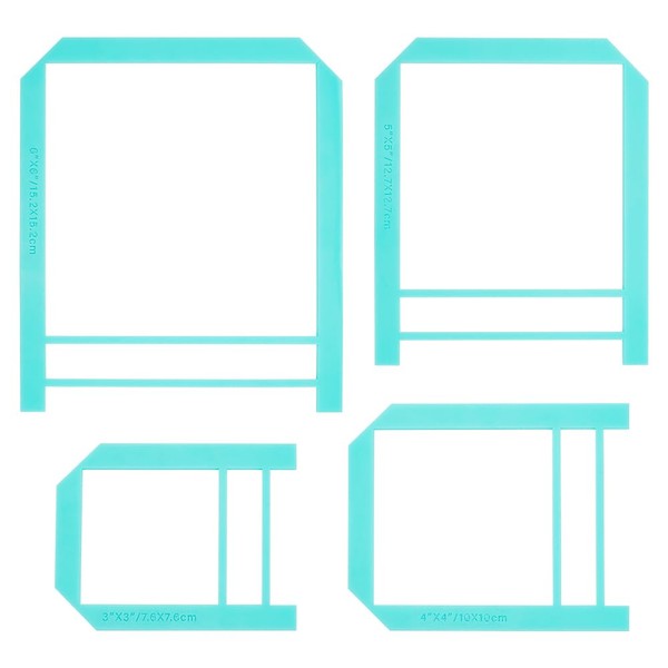 BENECREAT 4Pcs 4 Sizes Mini Bookbinding Tools, Acrylic Sticky Notes