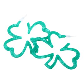 Beavorty Creative Clover Shape Earrings for Hollow Lightweight Acetate Ear Accessory Studs for Fashionable Ear Decoration
