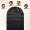 AWAOVV Wood Storage Shelf, Crescent Sun and Moon Crystal Shelf,