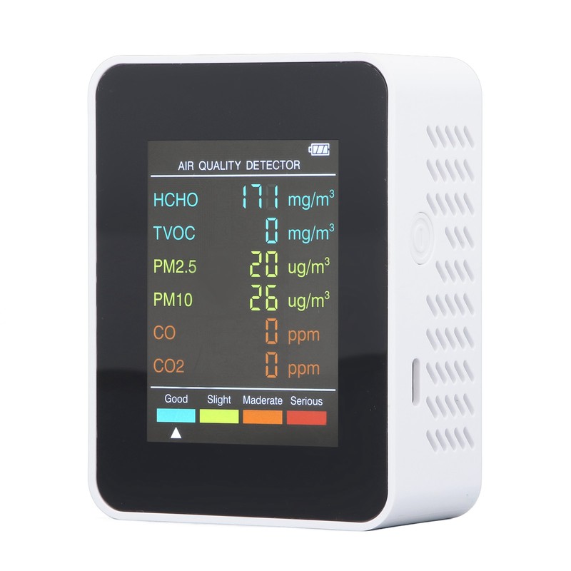 Air Quality Monitor Portable LCD Backlight Screen CO2 TVOC HCHO