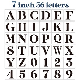7inch Letter Stencils for Painting on Wood,Large Alphabet Stencils Stencil Letters Numbers Stencils for Wall Wood Signs Home Porch