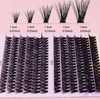 Mixed D Curl Cluster Lashes, 1 Box Individual False Eyelashes,