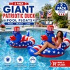 2-Pack Patriotic Duck Pool Floats for Summer Fun – Red