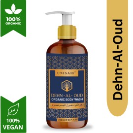 Unisaif Dehn Al Oud Body Wash – Organic Arabian Shower Gel, Sulfate-Free 300ml