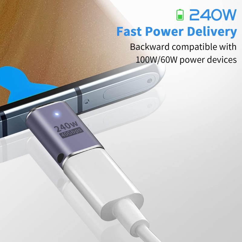 Poyiccot USB C Extension Adapter 240W, USB Type C Extension