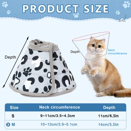Cat Collar Soft Adjustable Collar Cat Soft Cat Collar for After Surgery and Injuries Dog Collar Prevents Licking Wounds Cat Collar (M)