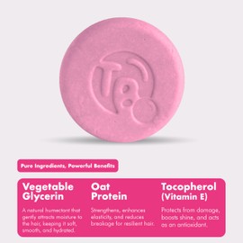 Tree Bottle Shampoo Bar for Girls - Pink Magic - Hydrolyzed Oat Protein - All Hair Types - Tear-free & gentle on sensitive eyes - Solid Shampoo Bar - 4.5 oz (Pack of 1)