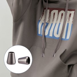 PH PandaHall 9 Style Bell Stopper, 54pcs Cord Ends Lock Conical Round Tube Bell Locks Metal Cord Rope Fastener Ends Stopper Cone Column Drawstring Rope Stopper for Lanyard Clothes Backpack Bag