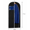 AKORD 3 Pack Breathable 47" Garment Bags for Suits, Dresses