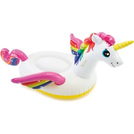 Intex Unicorn Inflatable Ride-On Pool Float, 79" X 55" X 38"