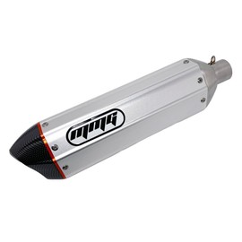 MMG Exhaust System Muffler for GY6 125cc 150cc 4 Stroke Scooters (Metallic Silver Finish)