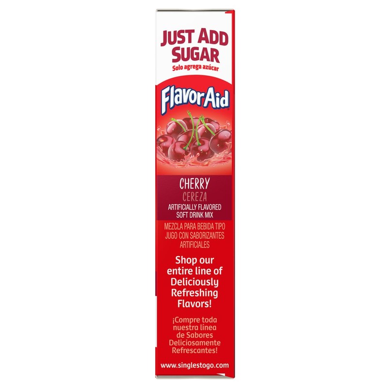 FlavorAid Aguas Frescas - Cherry Flavor - Powdered Drink Mix
