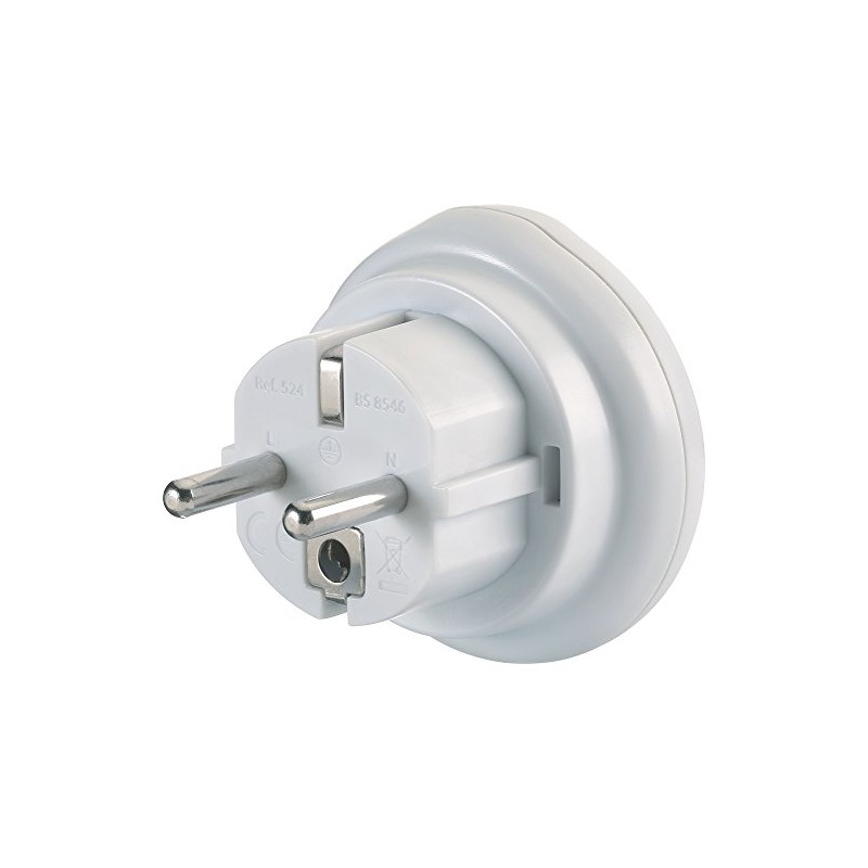 Go Travel Earthed UK-EU European Compact Adaptor (Adapter Ref 524)