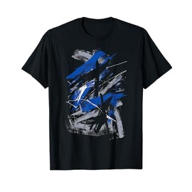 Blue And Black Urban Art Graphic T-Shirt
