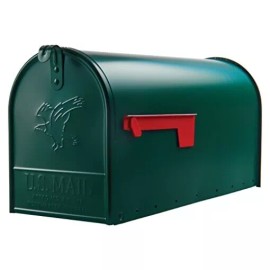 Gibraltar Mailboxes Elite Large Capacity Galvanized Steel Green, Post-Mount Mail