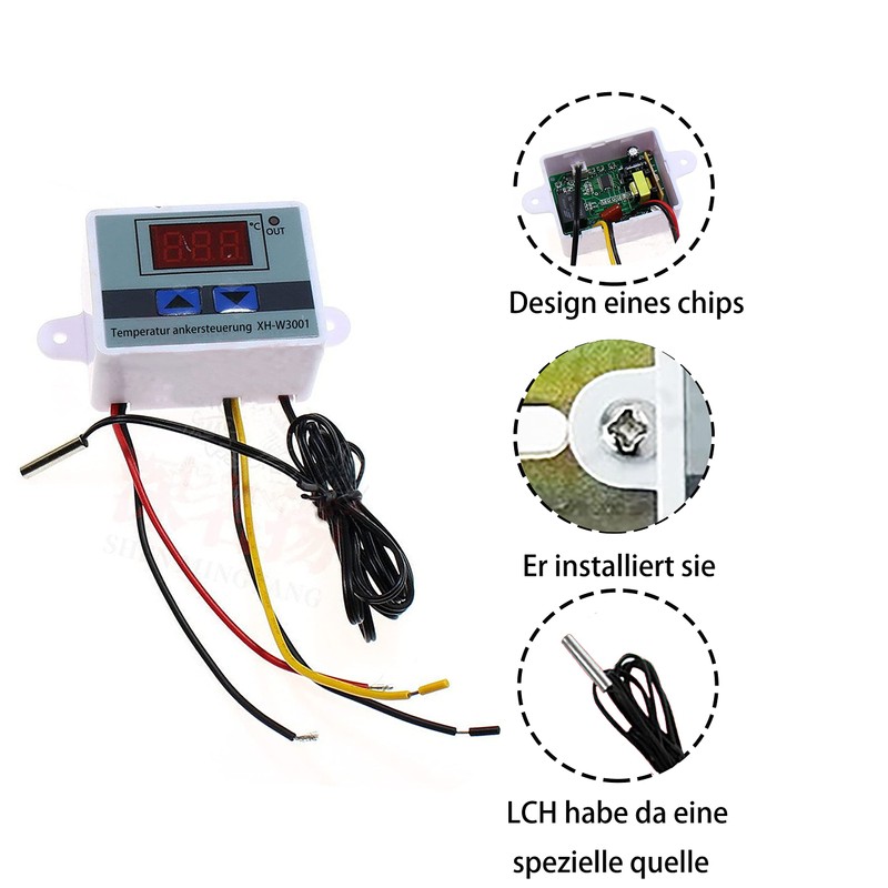 GERUI XH-W3001 Digital LCD Display Temperature Controller, DC 12V 120W