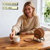 6-Pack Cork Coasters, 4 Inch Absorbent Reusable Beverage Coasters with