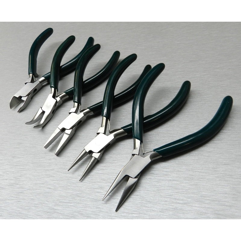 5 Pc Jewelers Pliers Set Jewelry Making Beading Wire Wrapping