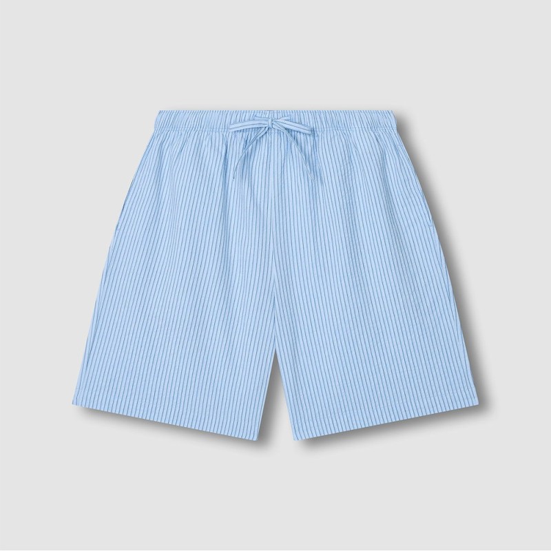 JAJU Seersucker 5-part Pajama Set_Dark Blue