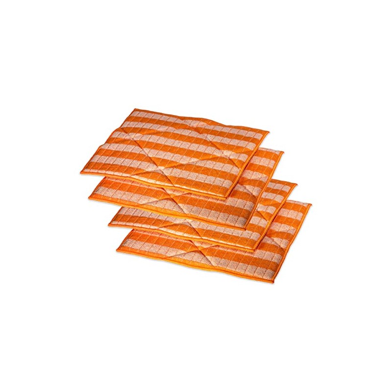 RESPEKT Microfibre Bamboo, 4-Piece Dish Cloths Set with High Absorbency,