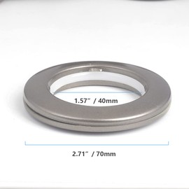 42 Pack Curtain Grommets Inner Diameter 1-9/16"(40mm) Plastic Curtain Eyelet Rings Hole Nanoscale Low Noise Large Installation Kit for Fabric (Coffee)