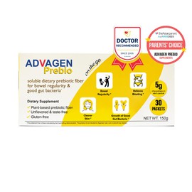 ADVAGEN-Prebio Fiber Supplement Powder Unflavored - Soluble Prebiotic Fiber Powder, Unflavored On The Go Packets, Supports Gut Health, Bloating & Constipation Relief for Women & Men, 30 Servings